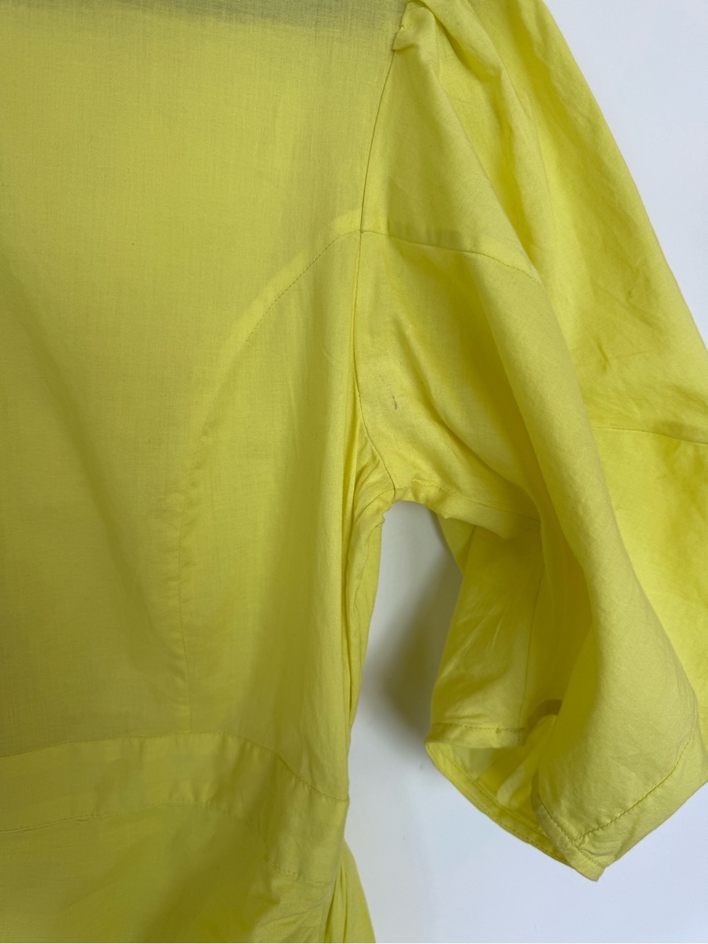 RHODE Puff-Sleeve Ruffle Mini Dress in Citrine Yellow Size S π - Picture 5 of 5